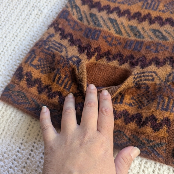 LP SUR 100% Alpaca Peru Geometric Art-to-Wear Cardigan Sweater Medium Button Up - Picture 8 of 8